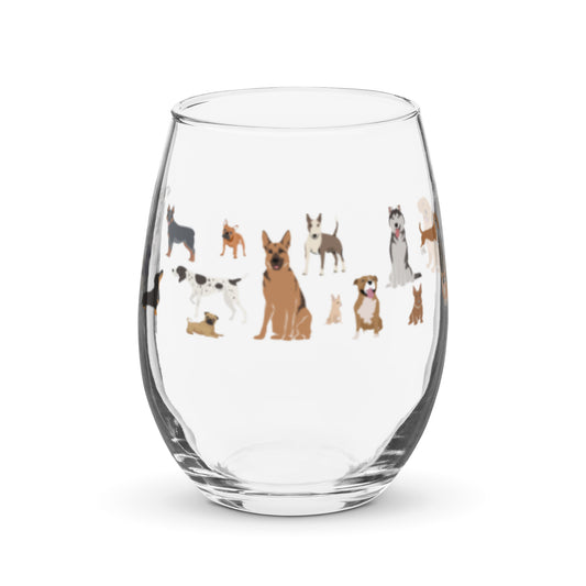 Stemless wine glass